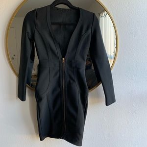 Black Zip Party Dress 🖤